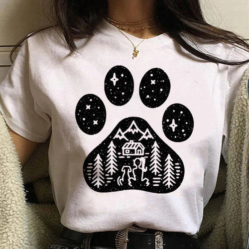 French Bulldog T Shirt Women Graphic Tee Girl Japanese Clothes Summer Short Sleeved Harajuku Streetwear Tops Aesthetic Clothes