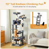 Pequlti 72 Multi-Level Cat Tree Tower with Condo & Hammock