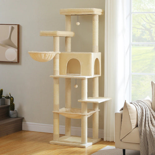 PAWZ Road Large Multi-Level Cat Tree - 186cm Wood Tower