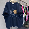 Women's Cute Dog Print Oversized T-shirt Cotton Plus Size Casual Summer Top