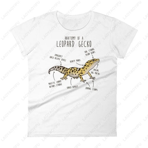 Leopard Gecko Funny Women Men Graphic Tshirt Pet Reptile Lover Gift Kawaii Lizard T-Shirt Cute Gecko Tees Anatomy Herpetologist
