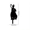 Hollow Wrought Iron Rabbit and Squirrel Garden Figurines