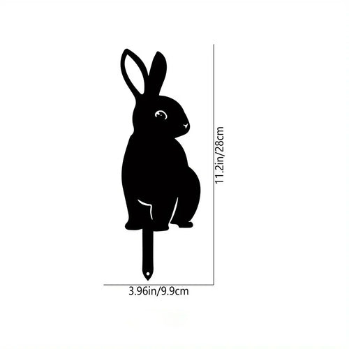 Hollow Wrought Iron Rabbit and Squirrel Garden Figurines