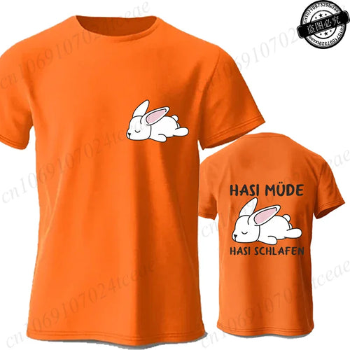 Bunny Is Tired T Shirts Lazy Bunny Shirts Cute Rabbit Graphic Tee Women Short Sleeve Casual Tops Lazy Streetwear Fashion T-shirt