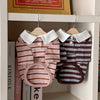 Pet Breathable T-shirt Trendy Striped Dog Clothes Summer Shirt Collar Teddy Tank Top Bichon Frise Fashion Short Sleeve