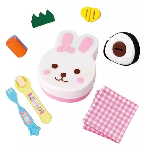 Rabbit Shape Pretend Play Food Set - Kawaii Lunch Box Toy