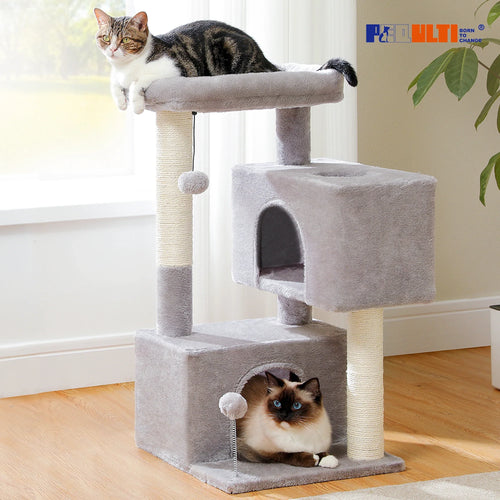 PAWZ Road Large Multi-Level Cat Tree with Condo and Hammock