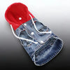 Designer Denim Dog Hoodie Jacket