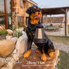 GoldenRetriever GermanShepherd  Rottweiler,Statue Outdoor with SolarLed Home GardenDecoration Windproof Lamp RealisticDog Decor