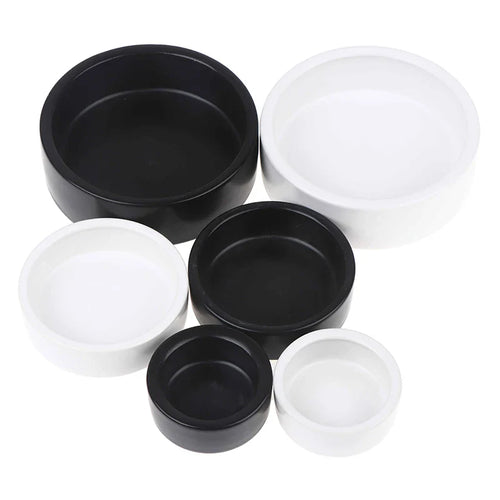 Reptile Food Ceramic Bowl Anti-Escape Ceramic Feeder Dish Reptile Water Bowl For Hermit Crab Gecko Chameleon Corn Snake