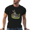 black netherland dwarf rabbit T-Shirt Casual Pattern Print Tee Shirt