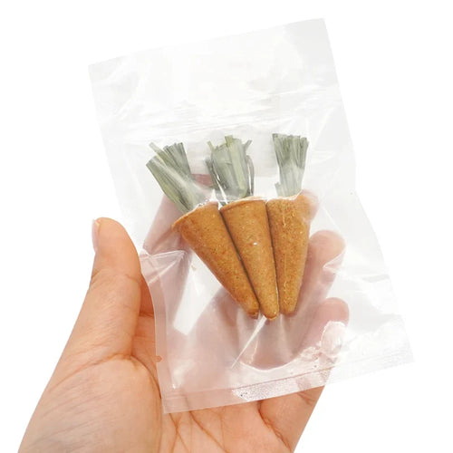 3pcs/6pcs Small Animal Rabbit Chew Toys For Bunny Hamster Treat Chew Toy Tooth Cleaning Molar Grinding Toys Natural Nutrient Toy