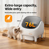 Pokpaw Automatic Self-cleaning Litter Box for Cats – 76L Large Smart Cat Toilet Open Sandbox for Cat Pet Supplies