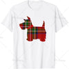 Scottie Dog Scottish Terrier Royal Stewart Tartan Red Plaid T-Shirt for Women Men
