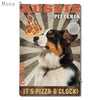 Aussie Metal Tin Sign Wall Decor Australian Shepherd Dog Bath Soap Poster Hanging Plaque Aluminum Signage Posters 8x12 Inch