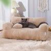 Winter Warm Plush Cat Bed Luxury Sofa Style Pet Nest for Small Medium Cats Dogs Comfortable Faux Fur Puppy Bed Cozy Pet Supplies