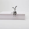 Rabbit Figurine Long-Eared Rabbit Statue Home Office Desktop Decoration Car Central Control Easter Bunny Art Ornaments
