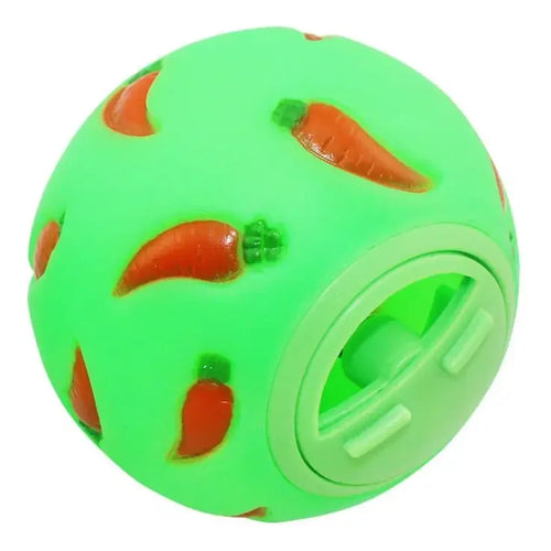 Pet Food Dispenser for Rabbits Carrot Interactive Bunny Toy Snack Toy Ball Food Dispenser Ball Bite Resistant Feeding Toys