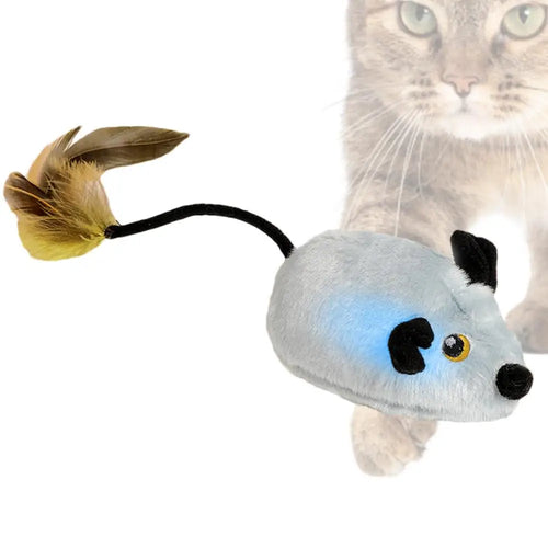 Automatic Interactive Mouse Cat Toy - USB Rechargeable Squeaky Toy