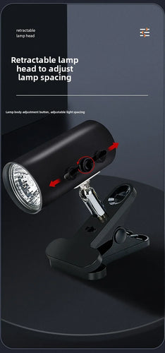 Reptile UVB Heating & Basking Light, Terrarium Insulation Lamp with Sterilization, Aquarium Sunlight Bulb for Reptile Tank