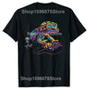 Funny Leopard gecko lizard game controller Graphic T Shirts Men Cotton Streetwear Tee Shirt Short Sleeve Unisex Loose Clothing