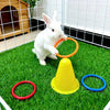 7cm Rabbit Ferrule Toy Interactive Training Chew Toy for Small Animals Educational Relieve Boredom Cone Shaped Bucket Rabbit Toy