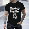 The Dogfather Funny T-shirts for Men Dog Dad T-shirt German Shepherd Dad Male Tshirts Short Sleeve Summer Oversized T Shirt Tee