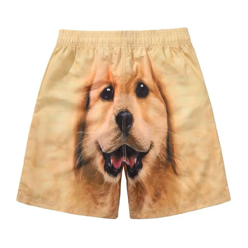 Golden Retriever Shorts Men's Beach Shorts Funny Printed Breathable Home Wear Outdoor Fashion Couple Dog Head Shorts Trendy