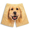 Golden Retriever Shorts Men's Beach Shorts Funny Printed Breathable Home Wear Outdoor Fashion Couple Dog Head Shorts Trendy