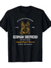 Men'S Vintage Pure T-Shirt Featuring Black German Shepherd Noble Breed Graphic Print Made From Soft Breathable Fabric