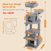 PAWZ Road Large Cat Tree Tower - 72 Multi-Level with Condo Grey