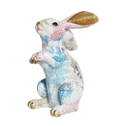 Shunmaii Lifelike Resin Rabbit Statue - Easter Bunny Ornament