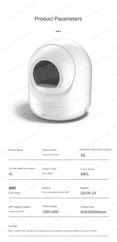 Automatic Self-Cleaning Cat Litter Box - Extra Large Enclosed Smart