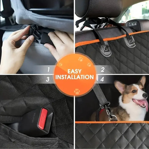 Dog Car Seat Cover - Waterproof Hammock for Cars & Trucks