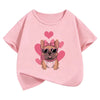 Summer Spring Fashion Cute French Bulldog Design Printed T Shirts short sleeve Kids Children's T-shirt Boys Girls Casual Top Tee