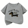 Fashion Dachshund Dog Design T-Shirt Printed T Shirt Boys Girls Summer Clothes Short Sleeve Tops T-Shirts Cute Clothing Kids