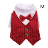 English Style Gentleman Dog Dress Puppy Suit with Tie for Formal Occasions Four Seasons Wedding Pet Photo Teddy Clothes