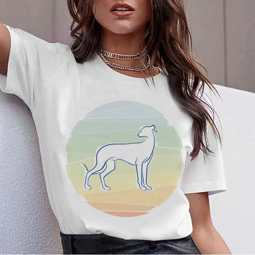 Hot Sale Bull Terrier Rottweiler Kawaii Printed TShirt Women Beagle Cute Whippet Funny Dog T-shirt Collie Malinois Women Clothes