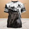 Personalized With Name Dog Pitbull 3D All Over Printed Men's T-Shirt Summer Casual Unisex Tee shirt Gift For Dog Lovers TTD22
