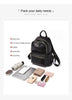 FOXER Brand Genuine Leather + Microfiber Women's Backpack Fashion Female Travel Bag Large Capacity Waterproof Backpack