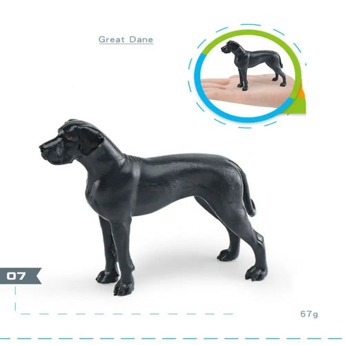 Labrador Rottweiler Puppy Dog Figurine Shepherd Dog Great Dane Dogs Animals Model Realistic Hand Painted Simulation Dog Statue
