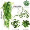 Bearded Dragon Habitat Accessories: Hanging Plants, Artificial Leaves, Hides for Leopard Geckos, Chameleons, and Snakes