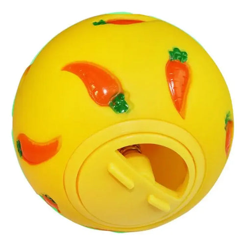 Pet Food Dispenser for Rabbits Carrot Interactive Bunny Toy Snack Toy Ball Food Dispenser Ball Bite Resistant Feeding Toys