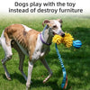 Interactive Squeaky Dog Rope Toy with Elastic Drawstring