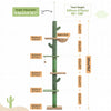 PAWZ Road 5-Tier Floor to Ceiling Cactus Cat Tree - Green