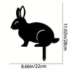 Hollow Wrought Iron Rabbit and Squirrel Garden Figurines