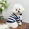 Dog Clothes Teddy York Shire Polo Shirt Summer Dress Striped Pet T-Shirt Dog Costume Soft Pullover Suit for Dog Puppy