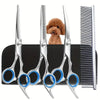 Ambidextrous Pet Safe Scissors Stainless Steel Dog Grooming Shears with round Head for Precision Trimming