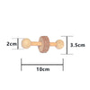 Cute Rabbit Roller Toys Natural Wooden Pine Dumbells Unicycle Bell Chew Toys for bird Guinea Pigs Rat  Small Pet Molars Supplies