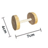 Cute Rabbit Roller Toys Natural Wooden Pine Dumbells Unicycle Bell Chew Toys for bird Guinea Pigs Rat  Small Pet Molars Supplies